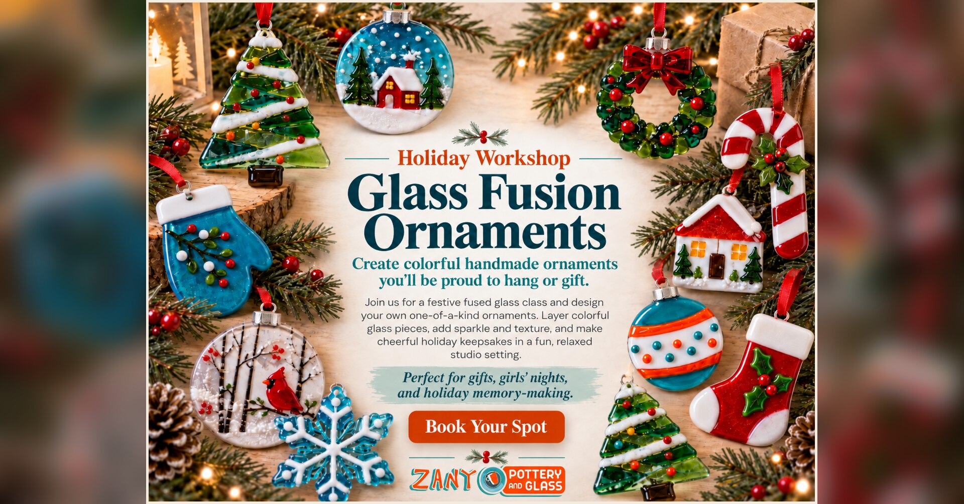 Glass Fusion Christmas Ornaments
