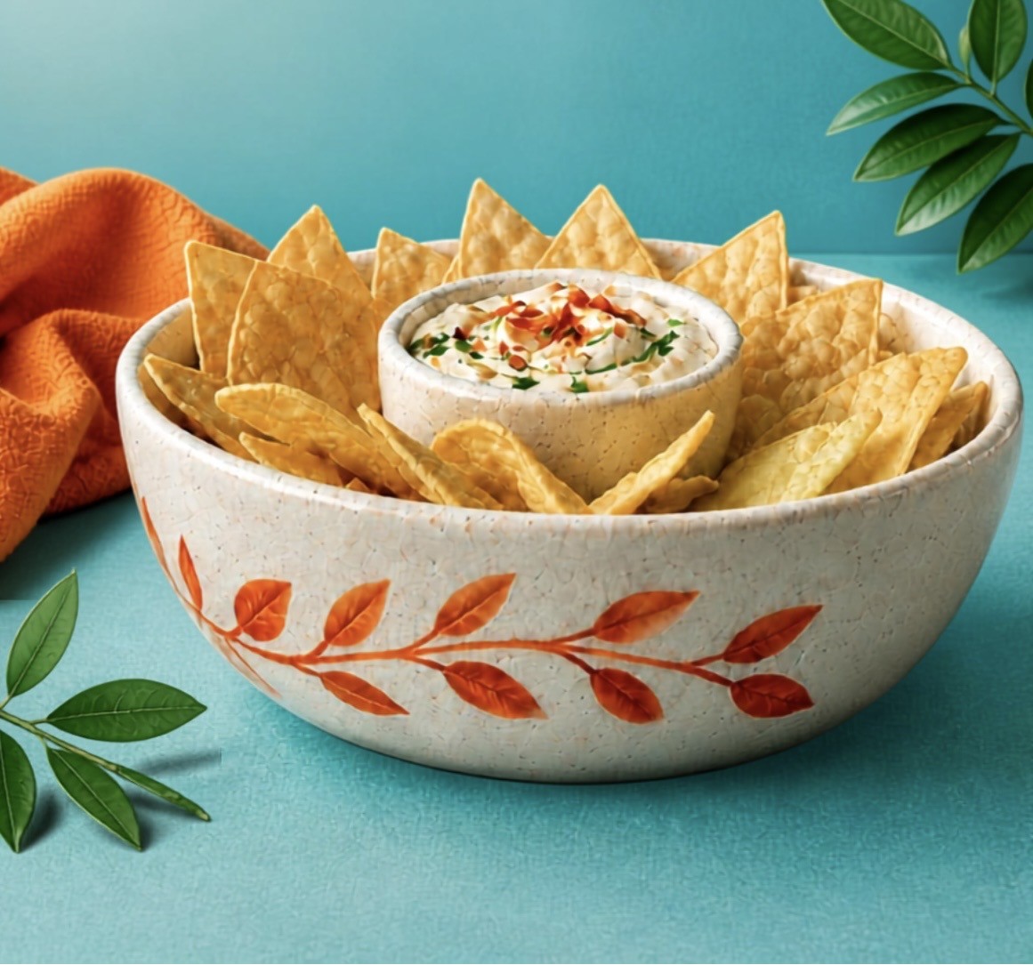 Hand Built Stoneware Chip & Dip