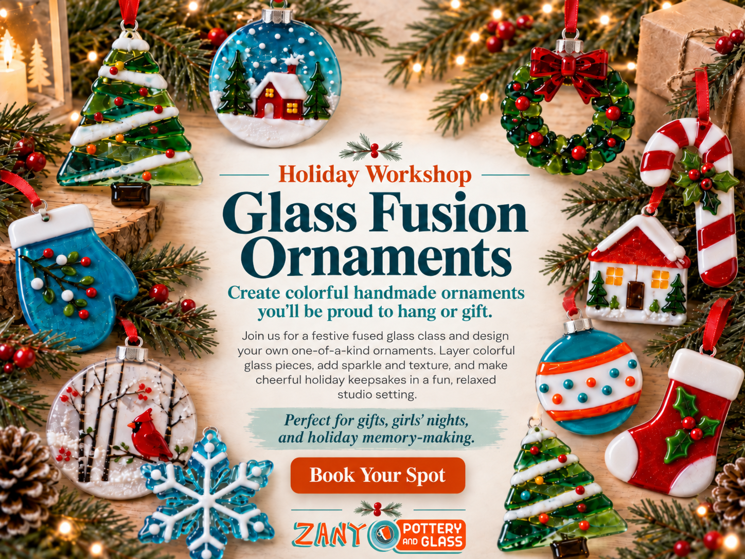 Glass Fusion Christmas Ornaments 🎄